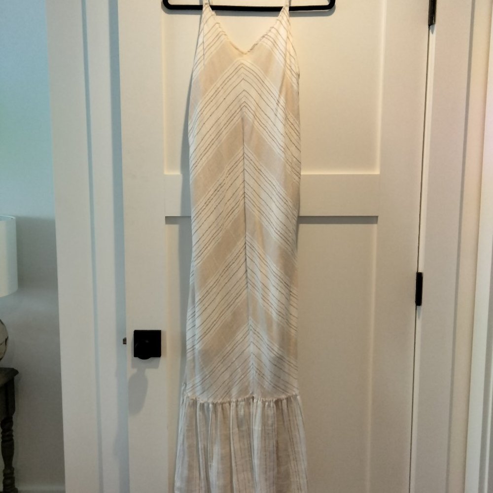 Knox Rose Maxi Dress, White/Tan/Cream, Size S